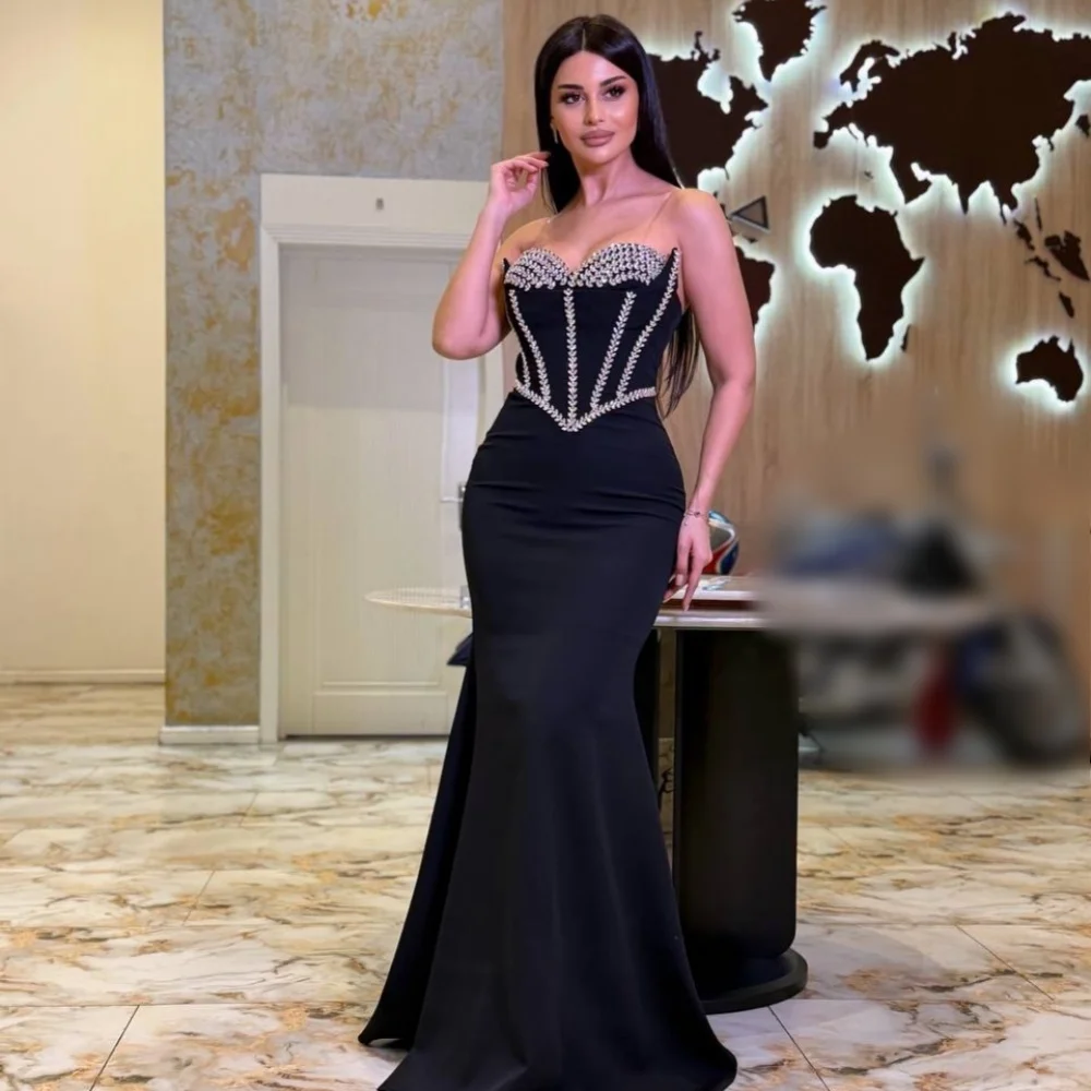 Customized Charming Glitter Sweetheart Mermaid Long Dresses Rhinestone Party Dress Elegant Evening Dress For Wedding Banquet
Customized Charming Glitter Sweetheart Mermaid Long Dresses Rhinestone Party Dress Elegant Evening Dress For Wedding Banquet