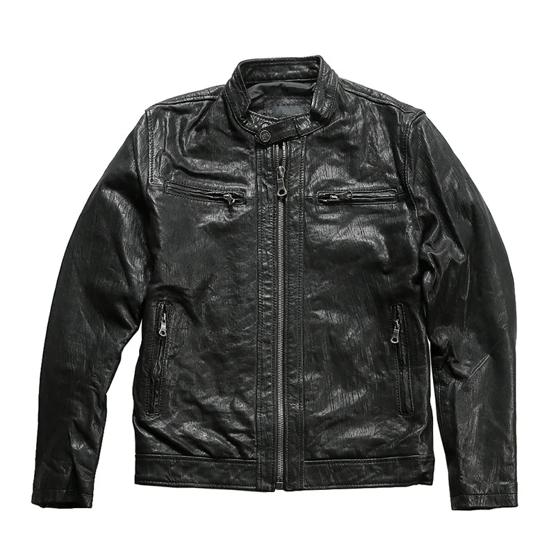 Factory 2023 New Men's Genuine Leather Jacket Man Vegetable tanned Sheepskin Slim Fit Bomber Motorcycle Biker Jackets Jaqueta
Factory 2023 New Men's Genuine Leather Jacket Man Vegetable tanned Sheepskin Slim Fit Bomber Motorcycle Biker Jackets Jaqueta