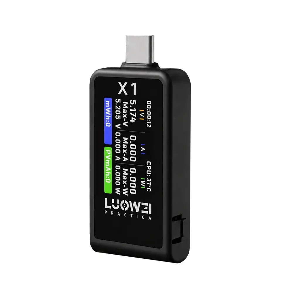LUOWEI LW-X1 TYPE-CTester Voltmeter Ammeter Digital Voltage Current Power Meter Fast Charging Detector Battery Capacity Tester
LUOWEI LW-X1 TYPE-CTester Voltmeter Ammeter Digital Voltage Current Power Meter Fast Charging Detector Battery Capacity Tester