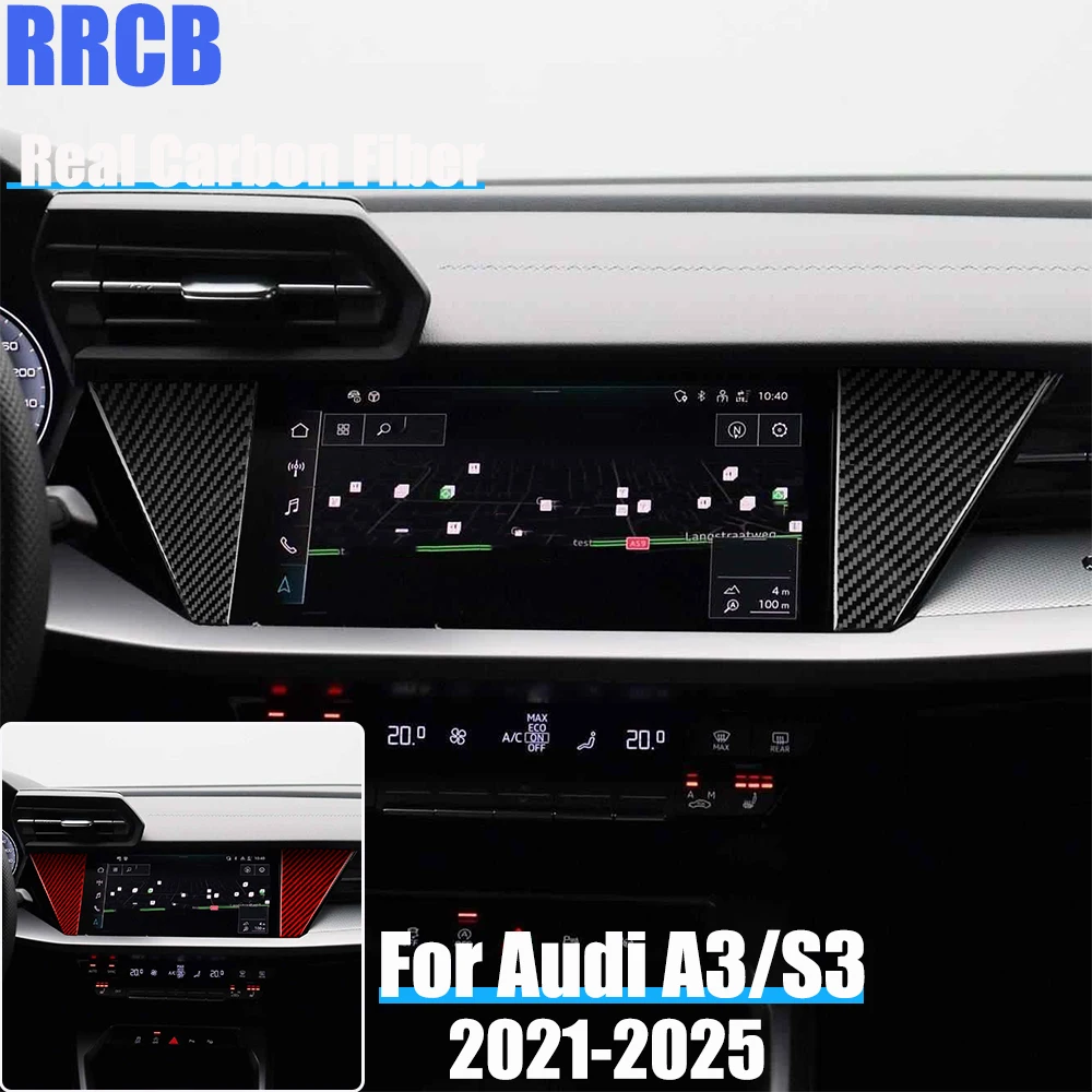 Real Carbon Fiber Car Accessories Center Console Display Trim Soft Cover Sticker For Audi A3 S3 8Y 2021 2022 2023 2024 2025
Real Carbon Fiber Car Accessories Center Console Display Trim Soft Cover Sticker For Audi A3 S3 8Y 2021 2022 2023 2024 2025