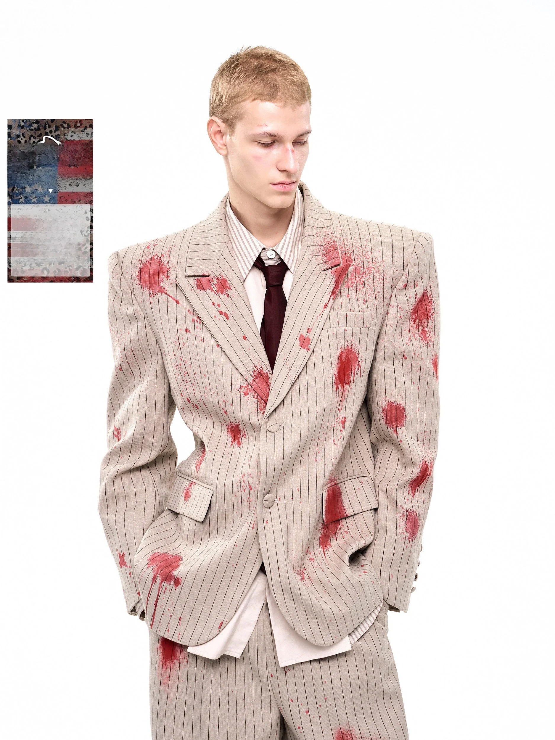 Men's Casual Tailored Suit Jacket Shoulder Pad Vertical Stripe Slim Fit Single Button Autumn Winter High End Simulation Blood...
Men's Casual Tailored Suit Jacket Shoulder Pad Vertical Stripe Slim Fit Single Button Autumn Winter High End Simulation Blood...