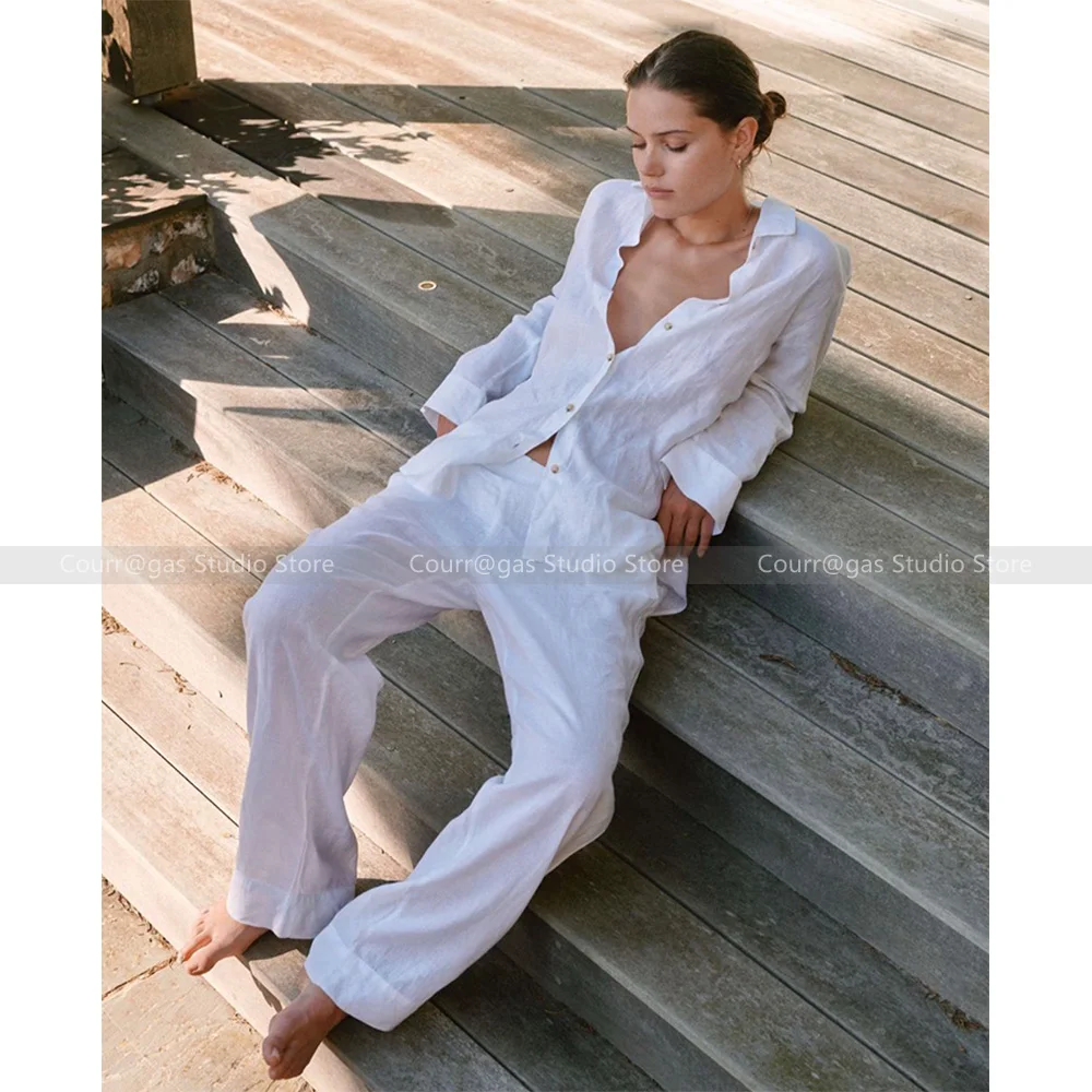 Australia niche linen loose shirt versatile fashionable jacket + drawstring elastic waist casual trousers suit women
Australia niche linen loose shirt versatile fashionable jacket + drawstring elastic waist casual trousers suit women