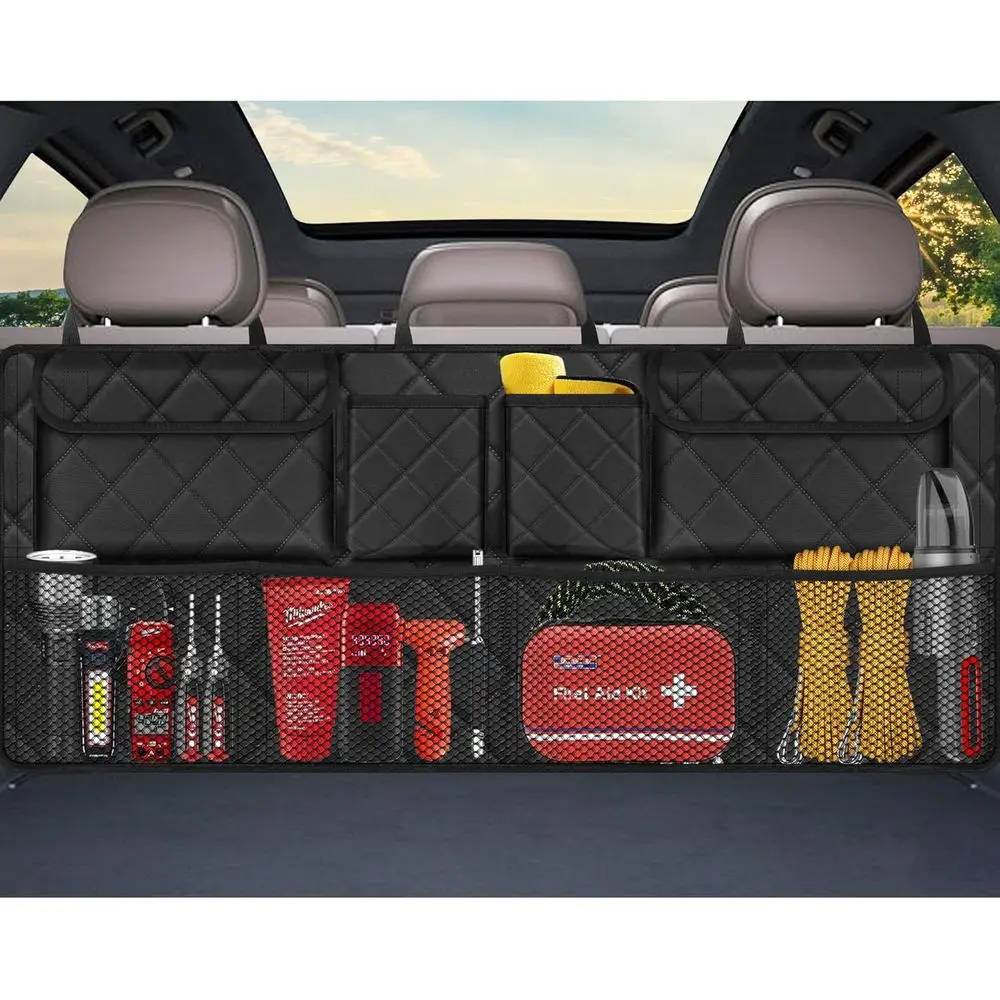Large Collapsible Car Storage Bag with 8 Pockets, SUV/MPV/Truck - Black
Large Collapsible Car Storage Bag with 8 Pockets, SUV/MPV/Truck - Black