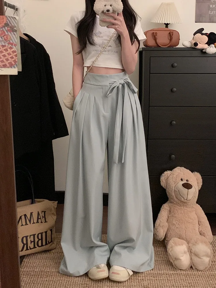 Широкие повседневные брюки с высокой талией, женские модные свободные драпированные дизайнерские брюки с поясом, повседневные брюки для повседневной носки
Широкие повседневные брюки с высокой талией, женские модные свободные драпированные дизайнерские брюки с поясом, повседневные брюки для повседневной носки