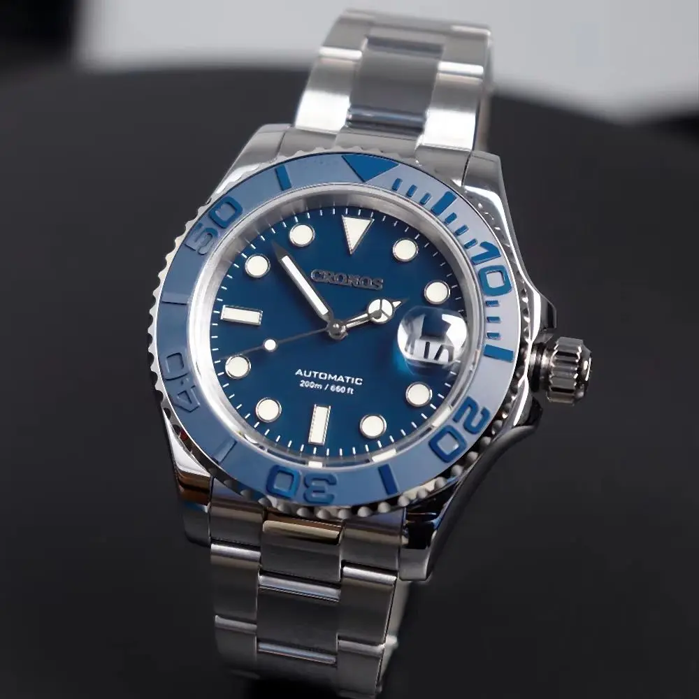 CRONOS Mens Diver Watches 40mm Military Automatic Mechanical Wristwatch BGW-9 Luminous 200M Waterproof Ceramic Bezel Sapphire
CRONOS Mens Diver Watches 40mm Military Automatic Mechanical Wristwatch BGW-9 Luminous 200M Waterproof Ceramic Bezel Sapphire