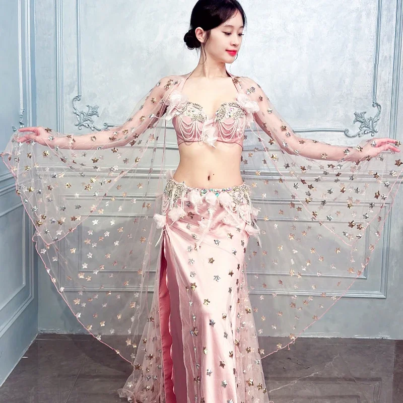 BellyDance Performance Costumes for Women Sequin Bra Top+long Skirt 2pcs Oriental Dance Professional Competition Clothing Set
BellyDance Performance Costumes for Women Sequin Bra Top+long Skirt 2pcs Oriental Dance Professional Competition Clothing Set