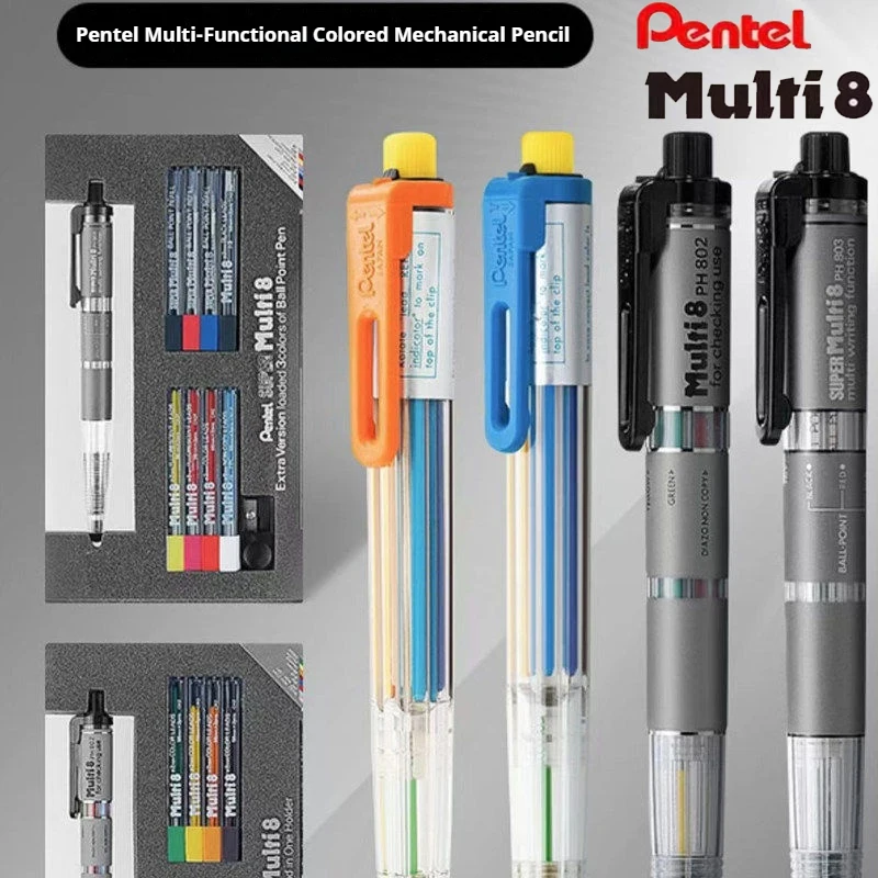 Japan Pentel Multi+8 Color Lead Pencil 802/803,Multi-Module Precision&Design Smooth Writing Art Supply ForSketching,Illustration
Japan Pentel Multi+8 Color Lead Pencil 802/803,Multi-Module Precision&Design Smooth Writing Art Supply ForSketching,Illustration