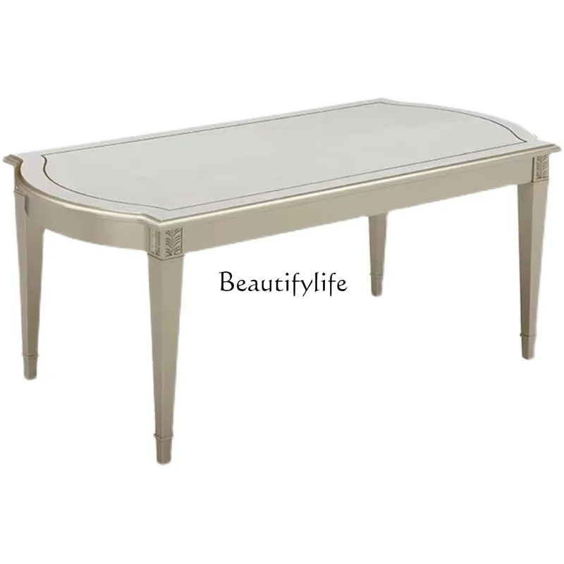 Beech dining table and chair combination restaurant American small apartment with rectangular dining table
Beech dining table and chair combination restaurant American small apartment with rectangular dining table