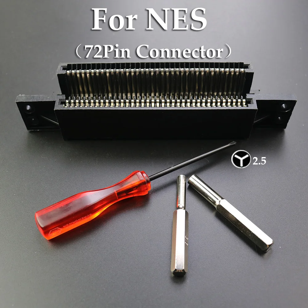 1set For NES 72 Pin Connector Repair Part & 2.5mm Security Bit Driver For Games NES Slot
1set For NES 72 Pin Connector Repair Part & 2.5mm Security Bit Driver For Games NES Slot