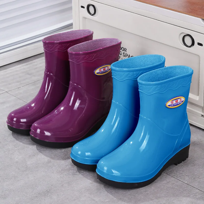 Women's Mid-Calf Fleece Lined Rain Boots Anti-Slip Wear-Resistant Kitchen Gel Shoes Fashionable New Model Warm Waterproof
Women's Mid-Calf Fleece Lined Rain Boots Anti-Slip Wear-Resistant Kitchen Gel Shoes Fashionable New Model Warm Waterproof