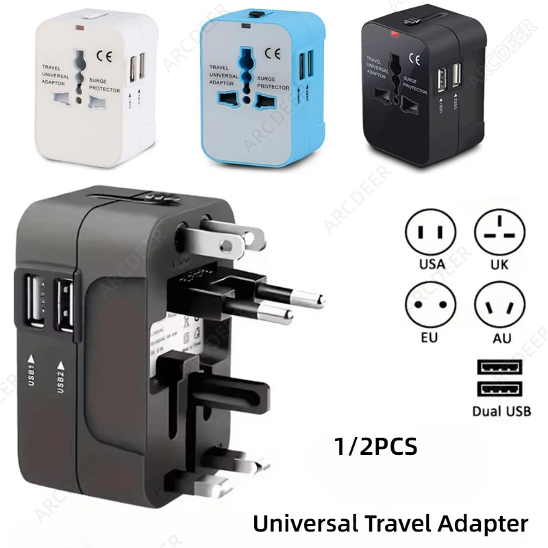 Universal Travel Adapter EU UK US AU Power Charger Adapter Outlet Converter Socket with Dual USB 2.1a Port Multifunctional
Universal Travel Adapter EU UK US AU Power Charger Adapter Outlet Converter Socket with Dual USB 2.1a Port Multifunctional