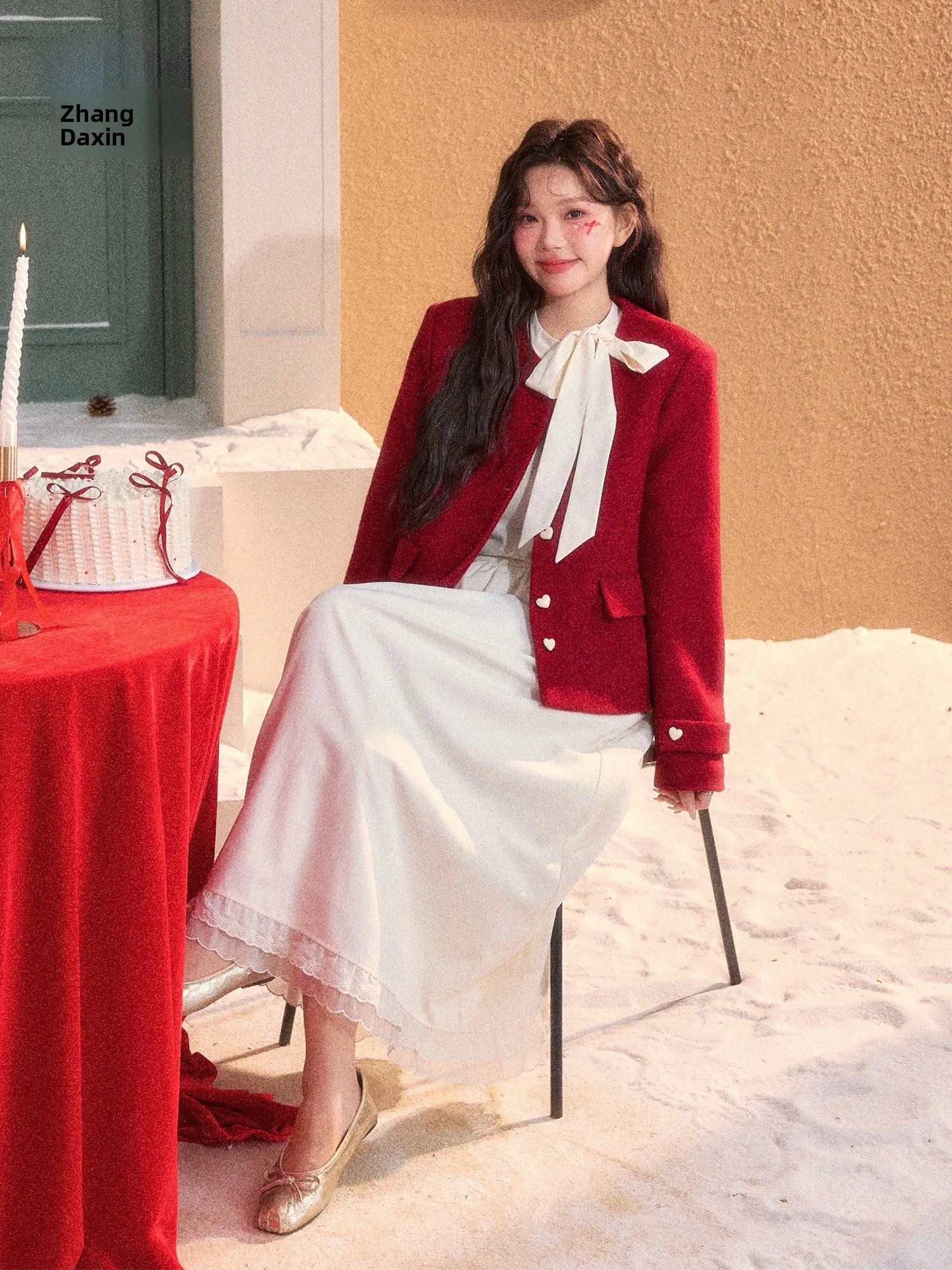 Red Knot Dress And Woolen Coat Set plus Size Women's Fashionable New Year's Outfit High Waist A-Line Skirt
Red Knot Dress And Woolen Coat Set plus Size Women's Fashionable New Year's Outfit High Waist A-Line Skirt