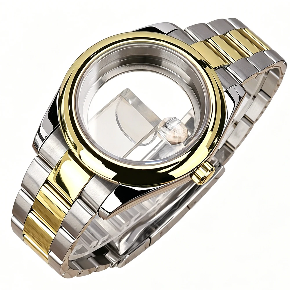 36mm/39mm Watch Case Sapphire Silver Gold Watch Parts For DJ SK NH35 NH36 4R35 7S26 Miyota 8215 28.5-29MM Dial Oyster Strap Case
36mm/39mm Watch Case Sapphire Silver Gold Watch Parts For DJ SK NH35 NH36 4R35 7S26 Miyota 8215 28.5-29MM Dial Oyster Strap Case