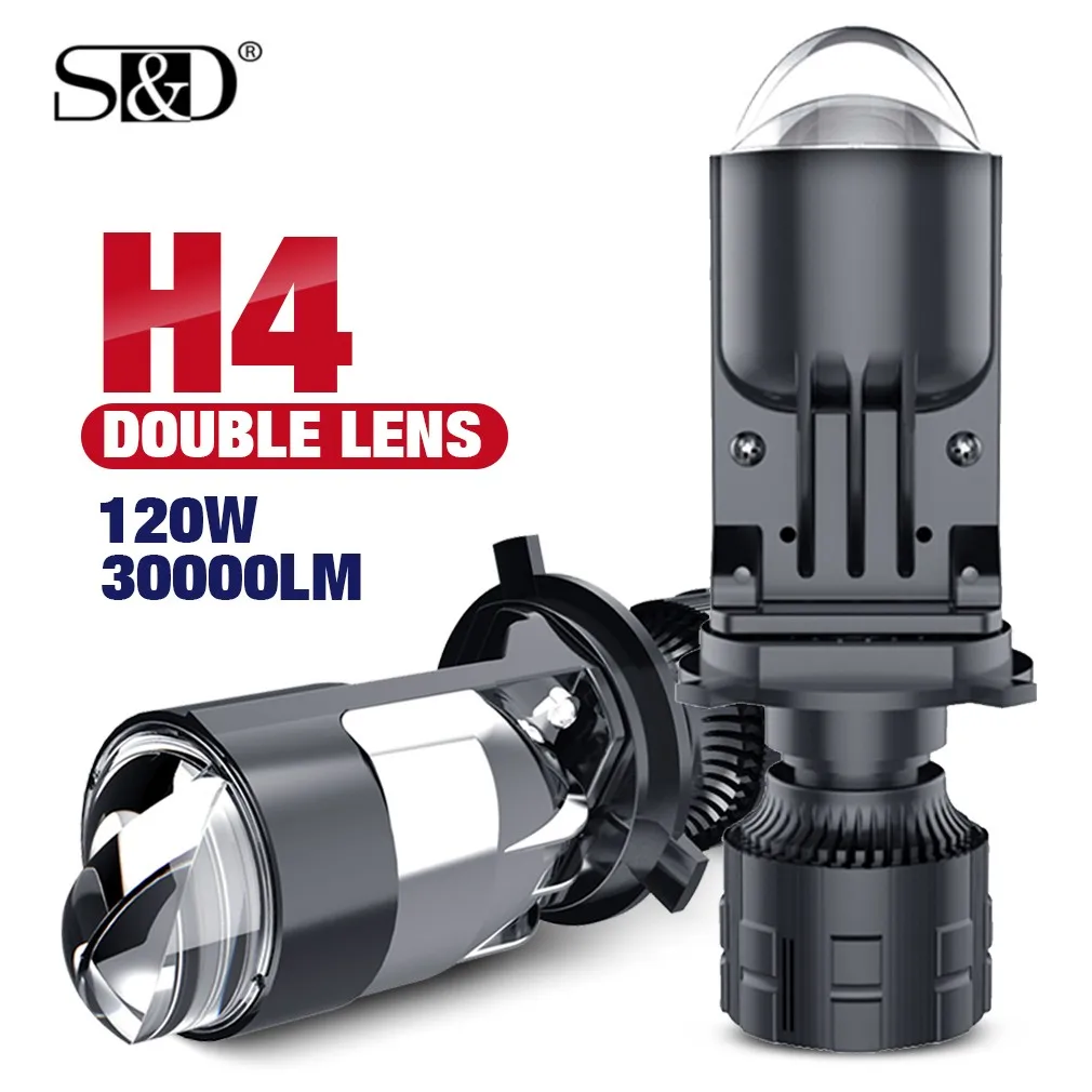 S&D 2Pcs Auto Lamp Mini Lens LED H4 Bulbs Headlight for Cars High Beam Low Beam Projector Turbo Fan 6000k White Color Lighting
S&D 2Pcs Auto Lamp Mini Lens LED H4 Bulbs Headlight for Cars High Beam Low Beam Projector Turbo Fan 6000k White Color Lighting