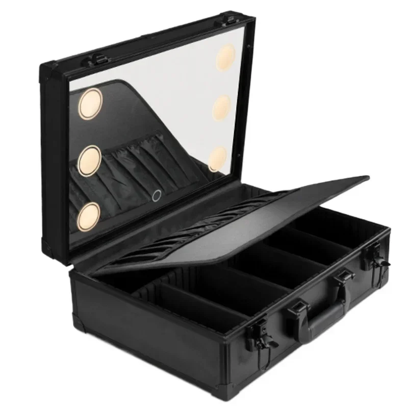 Professional Portable With Light Makeup Box LED Adjustable With Mirror Case For Cosmetics Multi-layer Makeup Large Storage Box
Professional Portable With Light Makeup Box LED Adjustable With Mirror Case For Cosmetics Multi-layer Makeup Large Storage Box