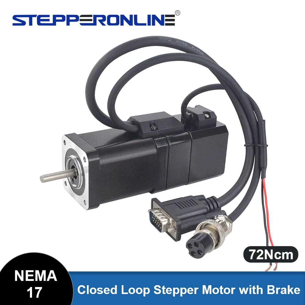 STEPPERONLINE Nema 17 Closed Loop Stepper Motor 72Ncm with Encoder with Electromagnetic Brake 2A Nema17 Stepping Motor
STEPPERONLINE Nema 17 Closed Loop Stepper Motor 72Ncm with Encoder with Electromagnetic Brake 2A Nema17 Stepping Motor