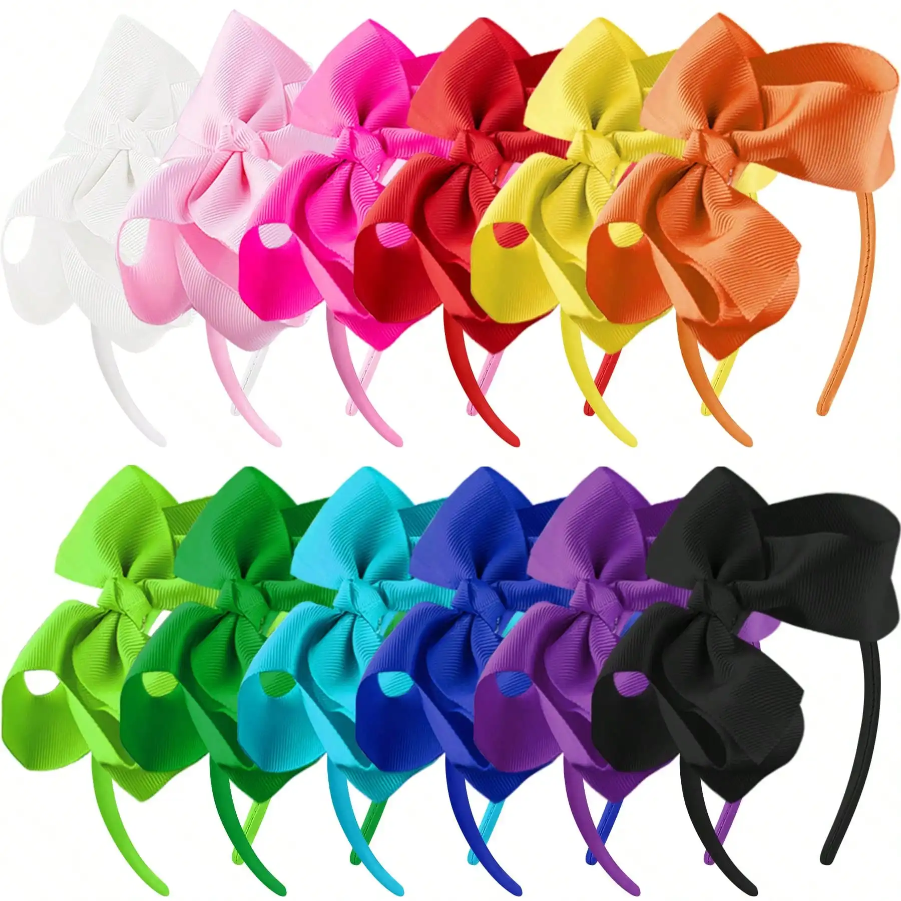 12 Pieces Bow Headbands For Girls Headband With Ribbon Bow Boutique Grosgrain Headbands, 12 Colors
12 Pieces Bow Headbands For Girls Headband With Ribbon Bow Boutique Grosgrain Headbands, 12 Colors