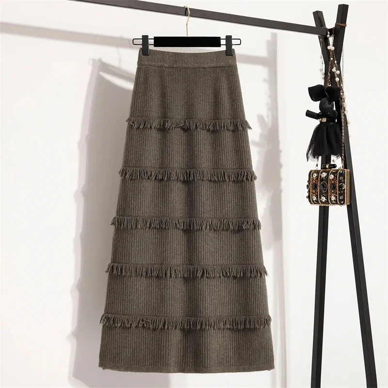 Hip Skirt tassel Cake Straight Skirt Women's Autumn And Winter New Long High Sense Super Nice Overskirt Knit Skirt Ladies
Hip Skirt tassel Cake Straight Skirt Women's Autumn And Winter New Long High Sense Super Nice Overskirt Knit Skirt Ladies