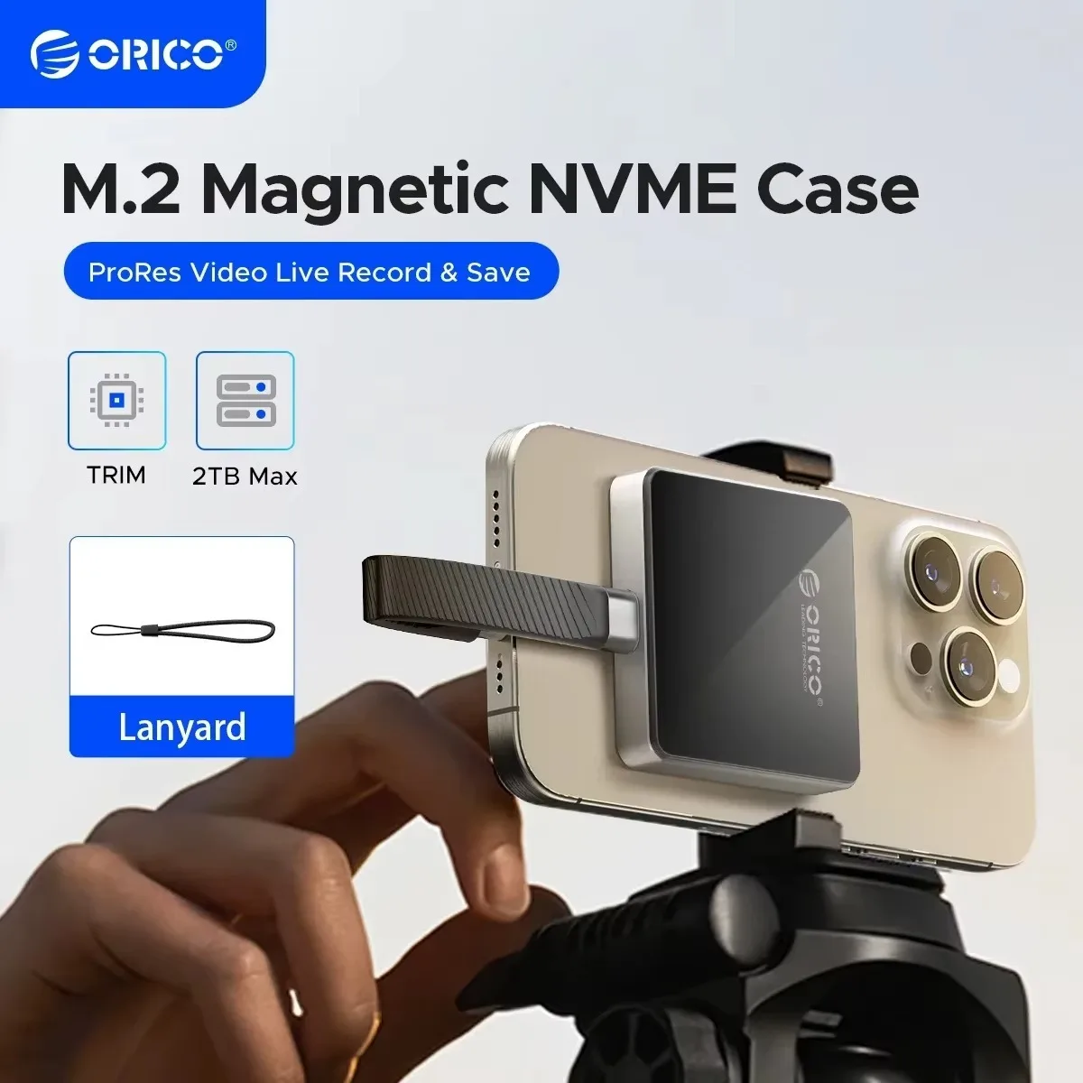 ORICO 2TB Magnetic M.2 2230 NVMe SSD Enclosure 10Gbps M.2 To USB Type-C Adapter for IPhone 15 Pro Support 4KProRes Recording
ORICO 2TB Magnetic M.2 2230 NVMe SSD Enclosure 10Gbps M.2 To USB Type-C Adapter for IPhone 15 Pro Support 4KProRes Recording