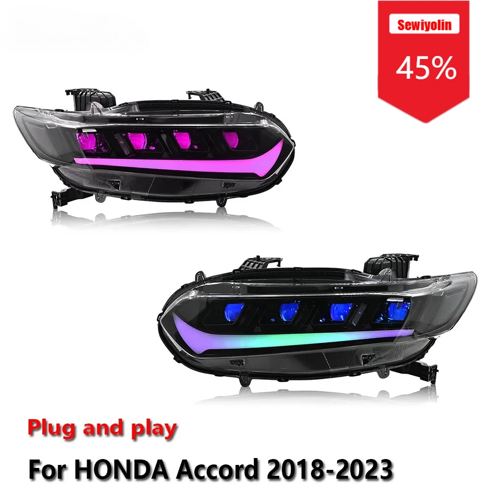 Sewiyolin Car LED Headlight Assemblies for HONDA Accord 2018-2023 Fog DRL Brake Turn Signal Lamp Plug and Play
Sewiyolin Car LED Headlight Assemblies for HONDA Accord 2018-2023 Fog DRL Brake Turn Signal Lamp Plug and Play