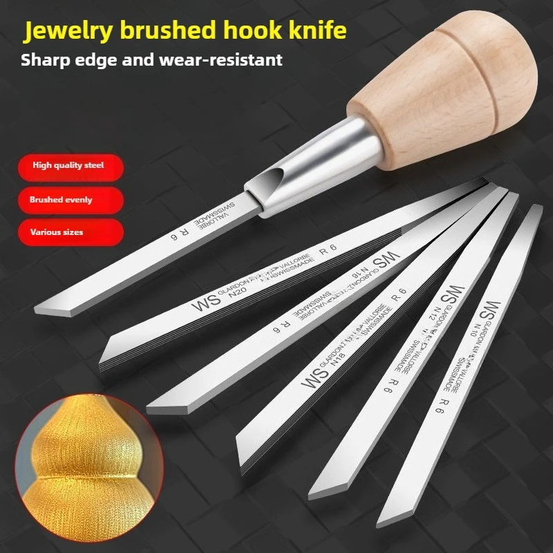 Gold and Silver Jewelry Drawing Knife, 6-wire, 8-wire Texture Stripe Hooking Tool, Jewelry Processing Tool
Gold and Silver Jewelry Drawing Knife, 6-wire, 8-wire Texture Stripe Hooking Tool, Jewelry Processing Tool