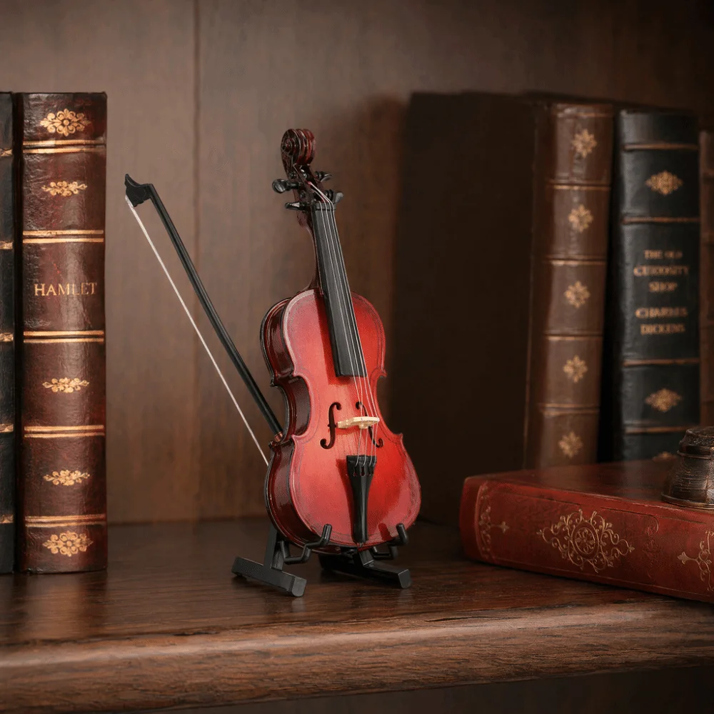 4pcs Wooden Miniature Cello Replica With Stand Rosewood Finish Mini Musical Instrument With Case Wooden Miniature Cello
4pcs Wooden Miniature Cello Replica With Stand Rosewood Finish Mini Musical Instrument With Case Wooden Miniature Cello