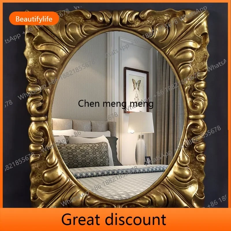 6239 European bathroom mirror American retro makeup mirror bedroom dressing decoration wall hanging mirror
6239 European bathroom mirror American retro makeup mirror bedroom dressing decoration wall hanging mirror