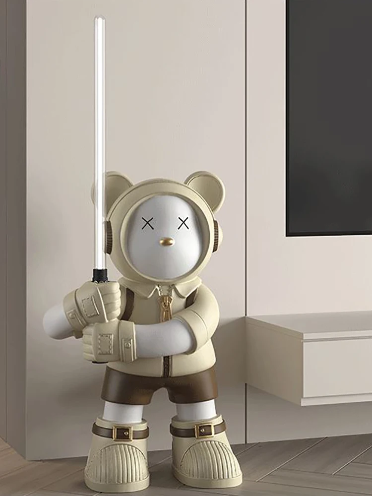 Creative Lightsaber Bear Statue Floor Decoration Nordic Style Home Decor Living Room Large Welcome Sculpture Ornament Figurines
Creative Lightsaber Bear Statue Floor Decoration Nordic Style Home Decor Living Room Large Welcome Sculpture Ornament Figurines