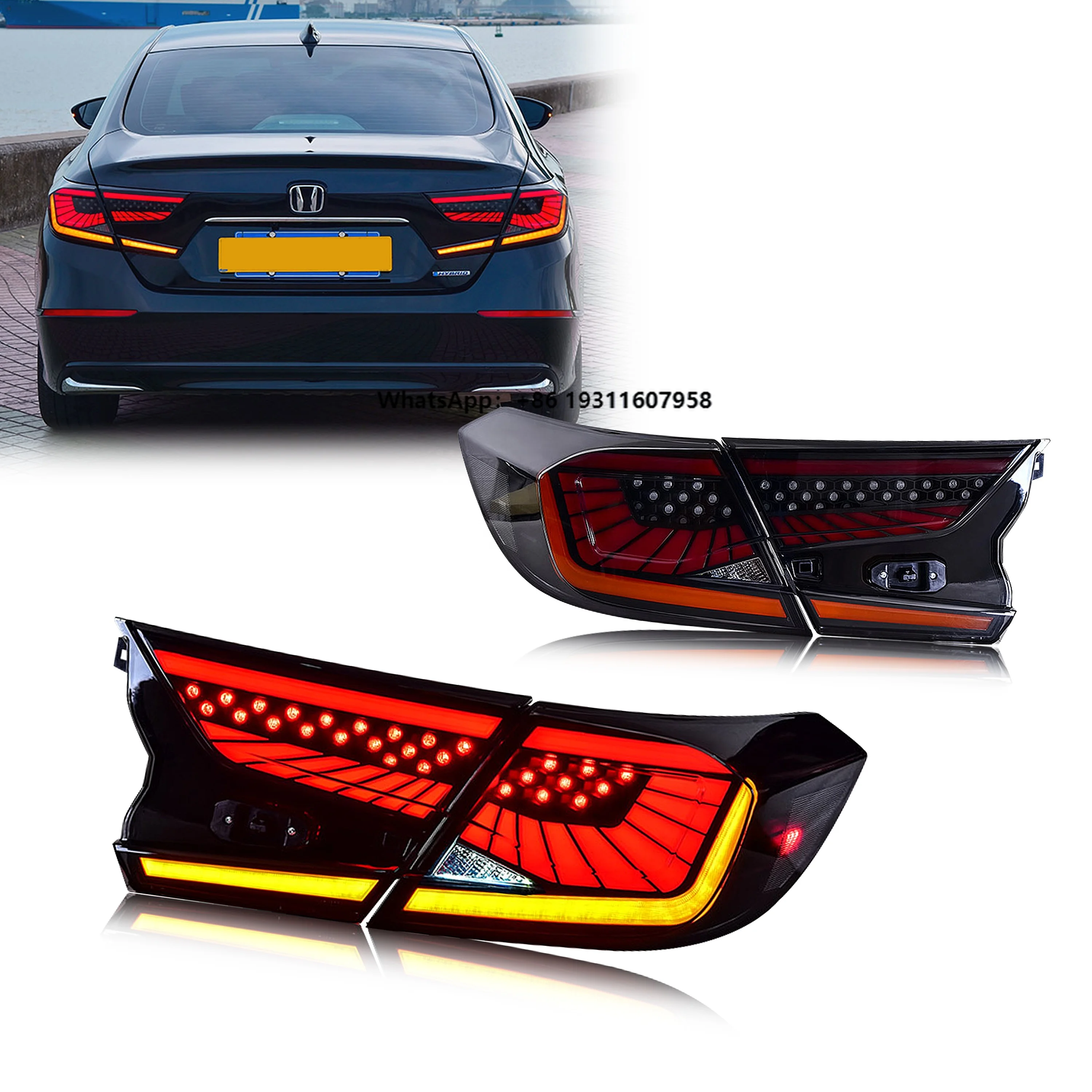 Auto Lamp Car LED Tail Lights for Honda Accord 2018 2023 10th Gen Dynamic Turn Signal Brake DRL Reverse Assembly
Auto Lamp Car LED Tail Lights for Honda Accord 2018 2023 10th Gen Dynamic Turn Signal Brake DRL Reverse Assembly