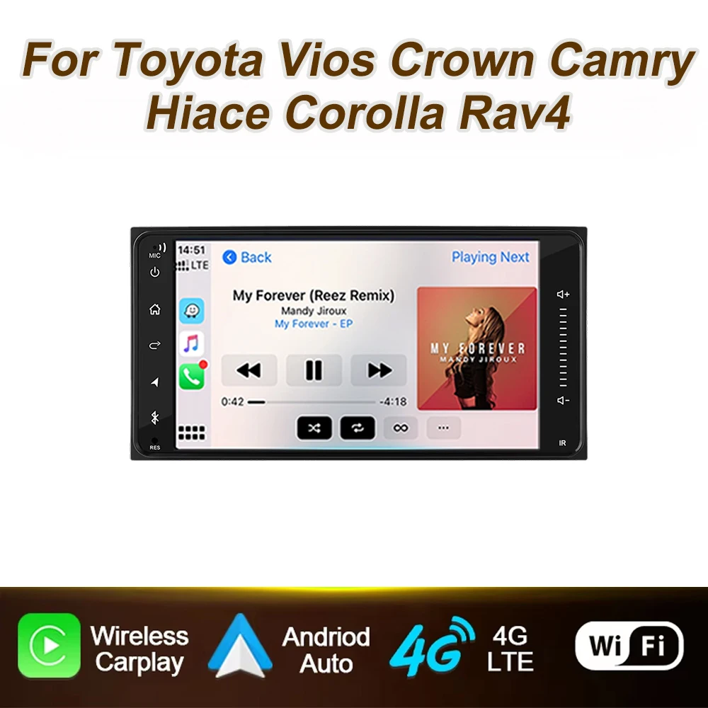 7 Inch Carplay Car Radio Android Auto For Toyota Vios Crown Camry Hiace Corolla Rav4 Multimedia GPS Navigation Screen 4G WIFI BT
7 Inch Carplay Car Radio Android Auto For Toyota Vios Crown Camry Hiace Corolla Rav4 Multimedia GPS Navigation Screen 4G WIFI BT