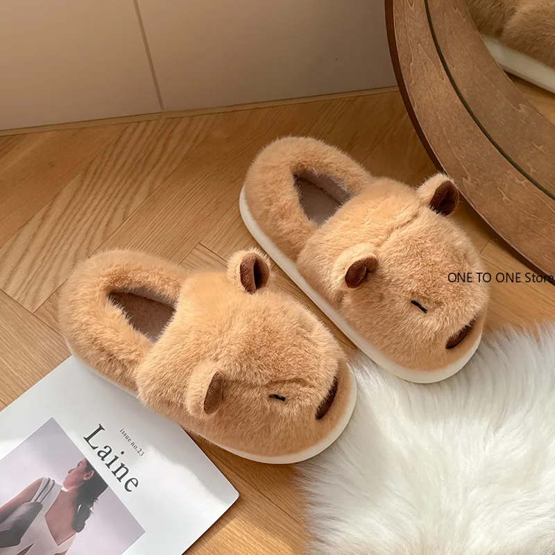 Wholesale Cute Kapybara Design Slippers Women Winter Casual Soft Heewholesalel Slippers Platform Fur Warm Indoor Home Slippers
Wholesale Cute Kapybara Design Slippers Women Winter Casual Soft Heewholesalel Slippers Platform Fur Warm Indoor Home Slippers