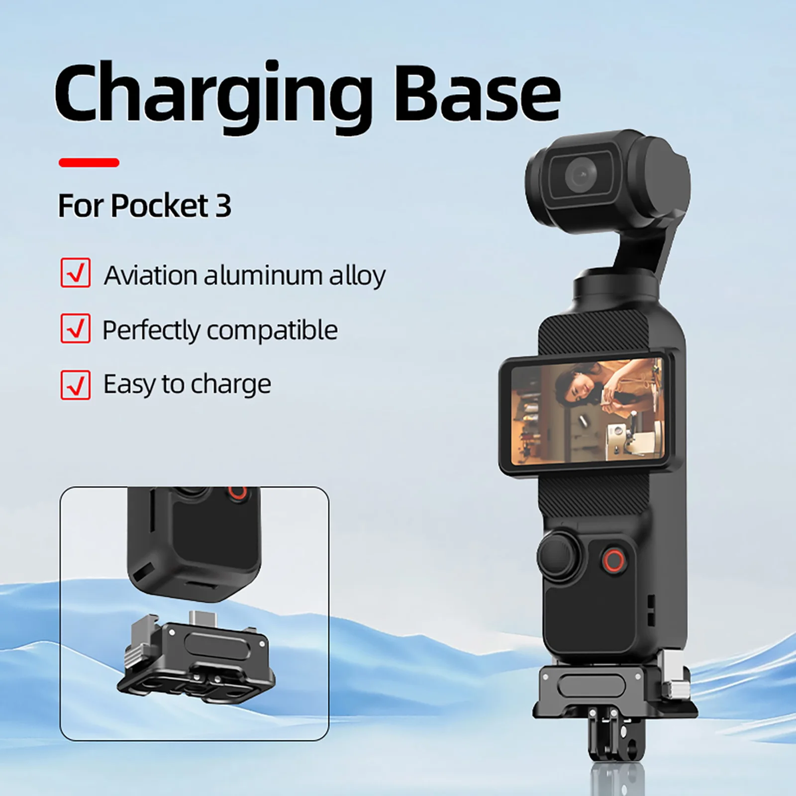 Aluminum Charging Base Adapter Expansion Mount For DJI Osmo Pocket 3 Camera Accessory Magnetic Foldable Quick Release Mount Base
Aluminum Charging Base Adapter Expansion Mount For DJI Osmo Pocket 3 Camera Accessory Magnetic Foldable Quick Release Mount Base