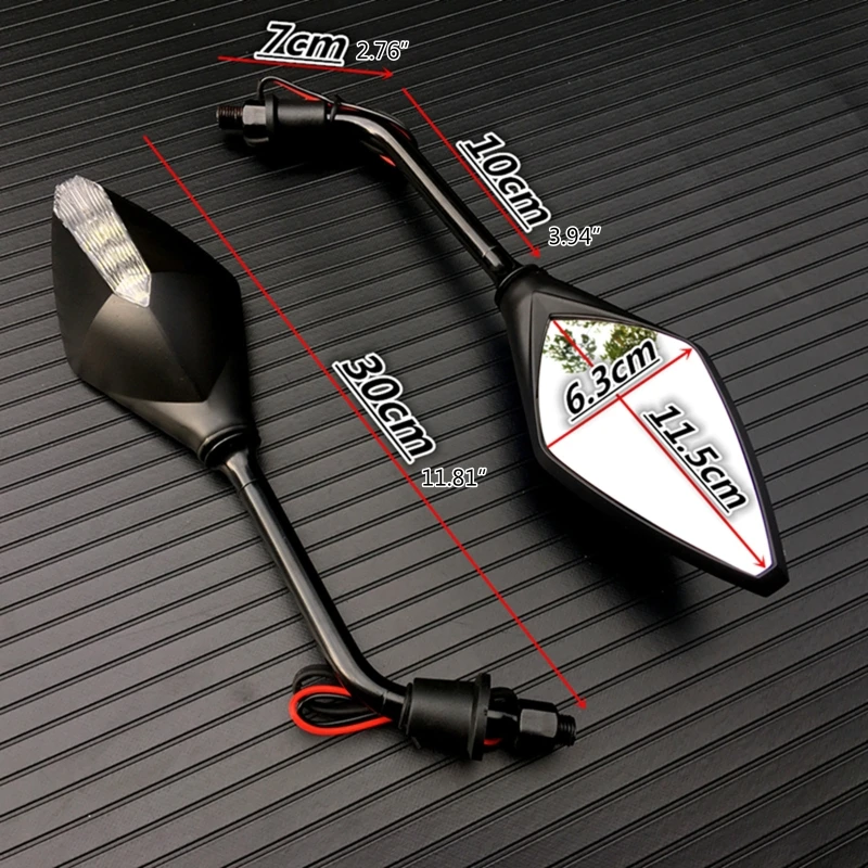 Universal Motorcycle Scooter Bike LED Turn Rear View Mirror 10MM Side Reversing Reflector Mirrors 2pcs
Universal Motorcycle Scooter Bike LED Turn Rear View Mirror 10MM Side Reversing Reflector Mirrors 2pcs