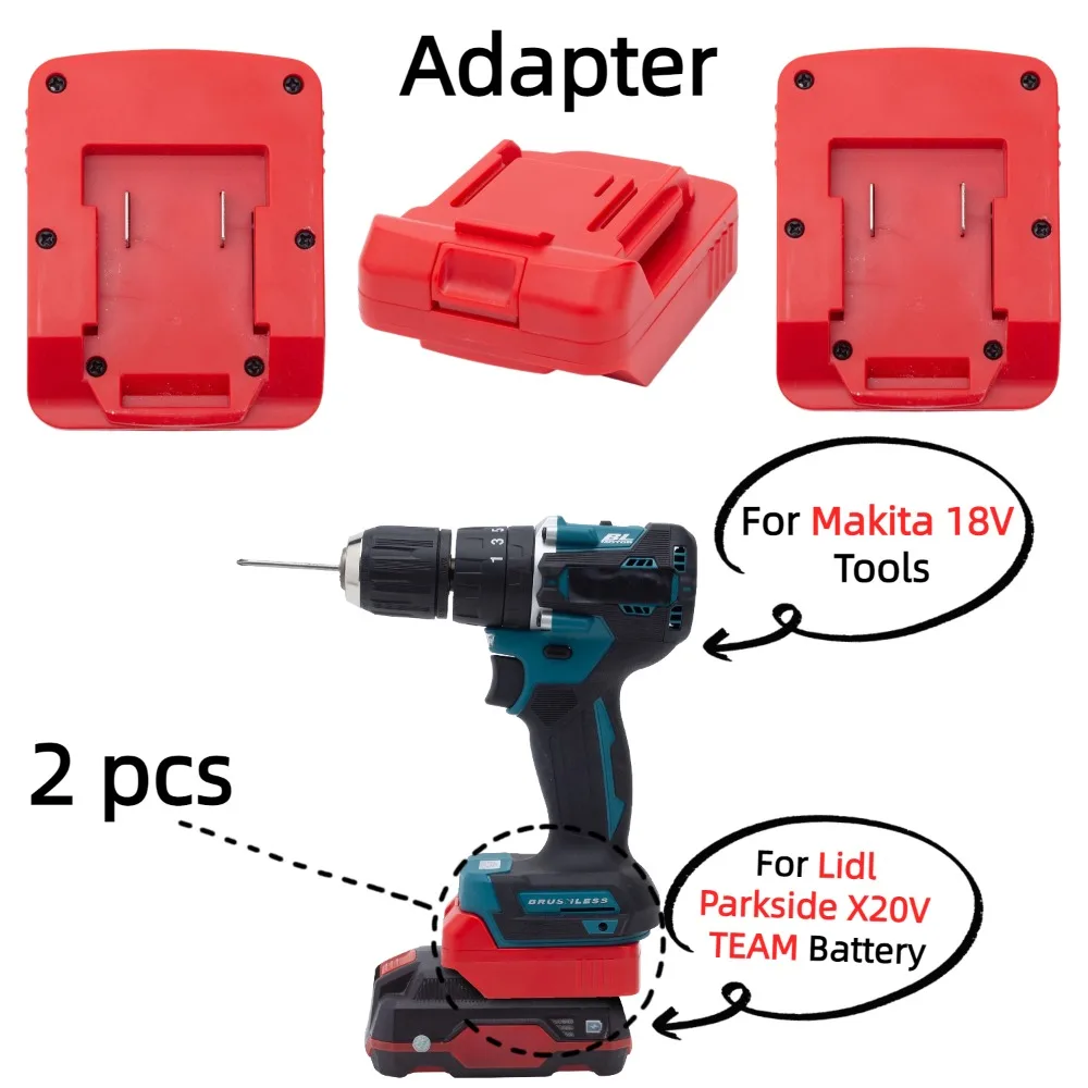 2 Pcs Battery Adapter for Lidl Parkside X20V TEAM Li-ion Battery TO Makita 18V Cordless Tools Accessory (Only Adapter)
2 Pcs Battery Adapter for Lidl Parkside X20V TEAM Li-ion Battery TO Makita 18V Cordless Tools Accessory (Only Adapter)