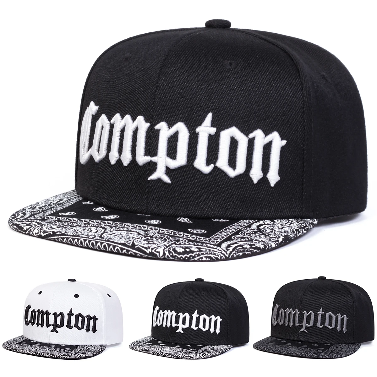 Унисекс COMPTON шапки в стиле хип-хоп с вышивкой букв, весенне-осенние регулируемые повседневные бейсболки Snapback, уличная солнцезащитная шляпа
Унисекс COMPTON шапки в стиле хип-хоп с вышивкой букв, весенне-осенние регулируемые повседневные бейсболки Snapback, уличная солнцезащитная шляпа