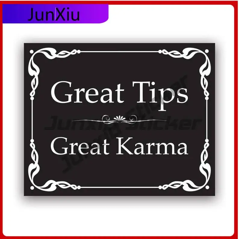 Great Tips Great Karma Sticker Uv Protected Decalstip Jar Tipjar Label Bartender Car Sticker Vinyl Decal Waterproof Durable For
Great Tips Great Karma Sticker Uv Protected Decalstip Jar Tipjar Label Bartender Car Sticker Vinyl Decal Waterproof Durable For