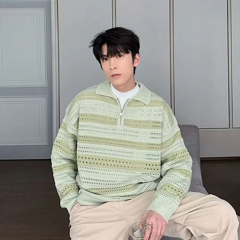 Мужской вязаный свитер в полоску irt, свободный крой, осень-зима, новый повседневный удобный топ из полиэфирного волокна
Мужской вязаный свитер в полоску irt, свободный крой, осень-зима, новый повседневный удобный топ из полиэфирного волокна