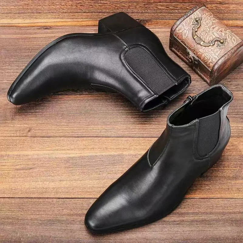 Men's Shoes Fashion High Heels Short Boots Chelsea Boots for Men High Top Platform Boots Height Increase Shoes Botas Para Hombre
Men's Shoes Fashion High Heels Short Boots Chelsea Boots for Men High Top Platform Boots Height Increase Shoes Botas Para Hombre