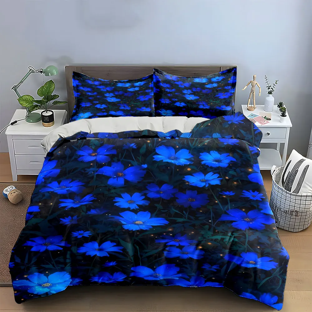 "Blue Floral Decorative Set" Soft Skin-Friendly Bedding Set Includes 1 Duvet Cover And 2 Pillowcase, Gift
"Blue Floral Decorative Set" Soft Skin-Friendly Bedding Set Includes 1 Duvet Cover And 2 Pillowcase, Gift