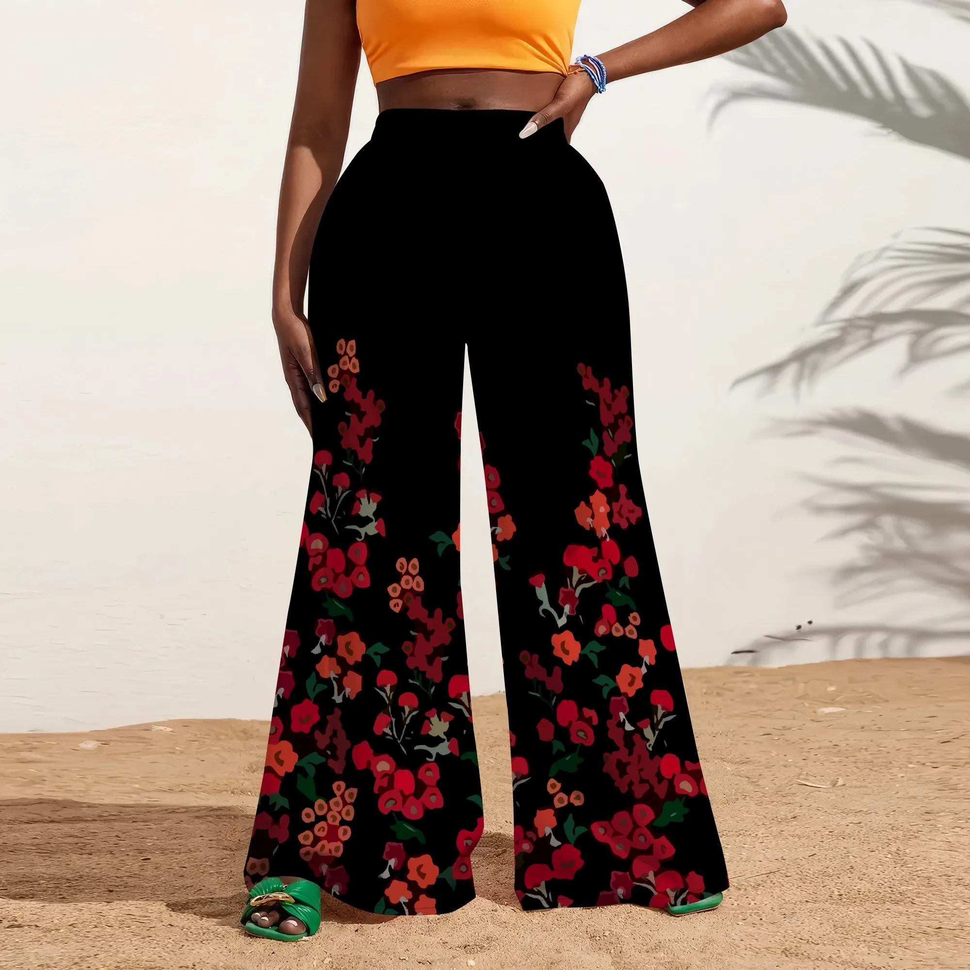 Colorful Patchwork Print Wide Leg Pants High Waist Bohemian Festival Streetwear Trousers
Colorful Patchwork Print Wide Leg Pants High Waist Bohemian Festival Streetwear Trousers