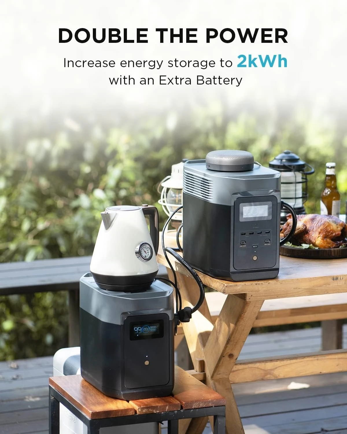 Portable Power Station DELTA2 with Smart Extra Battery, Expand Capacity from 1024Wh to 2048Wh, Solar Generator for Home Backup
Portable Power Station DELTA2 with Smart Extra Battery, Expand Capacity from 1024Wh to 2048Wh, Solar Generator for Home Backup