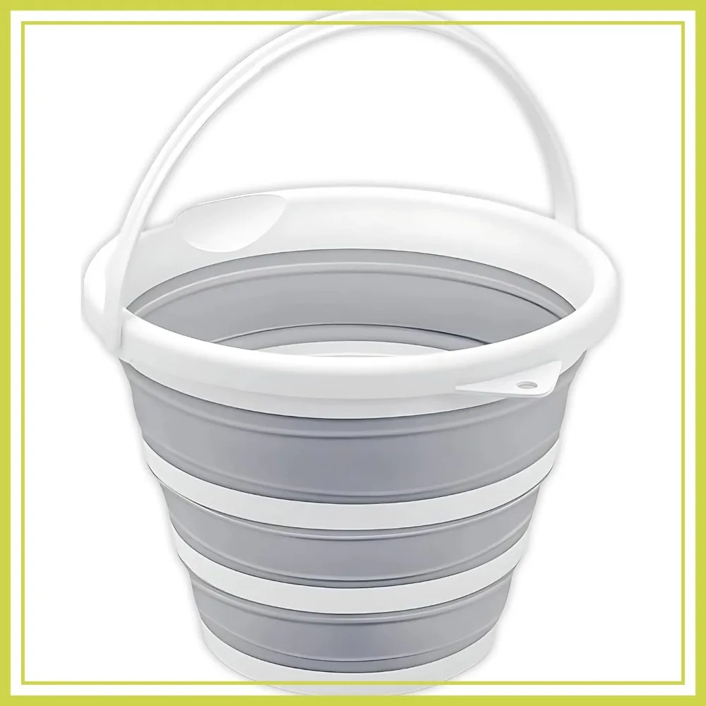 2.6 Gallon Collapsible Bucket with Handle, Portable Foldable Water Pail for Camping, Fishing, Boating, Mop, Indoor/Outdoor Use (1-Pack)
2.6 Gallon Collapsible Bucket with Handle, Portable Foldable Water Pail for Camping, Fishing, Boating, Mop, Indoor/Outdoor Use (1-Pack)