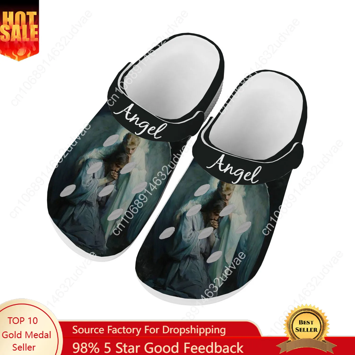 Angel Water Shoes Mens Womens High Quality Fashion Home Garden Clogs Customizd Sandals Beach Breathable Hole Slippers
Angel Water Shoes Mens Womens High Quality Fashion Home Garden Clogs Customizd Sandals Beach Breathable Hole Slippers