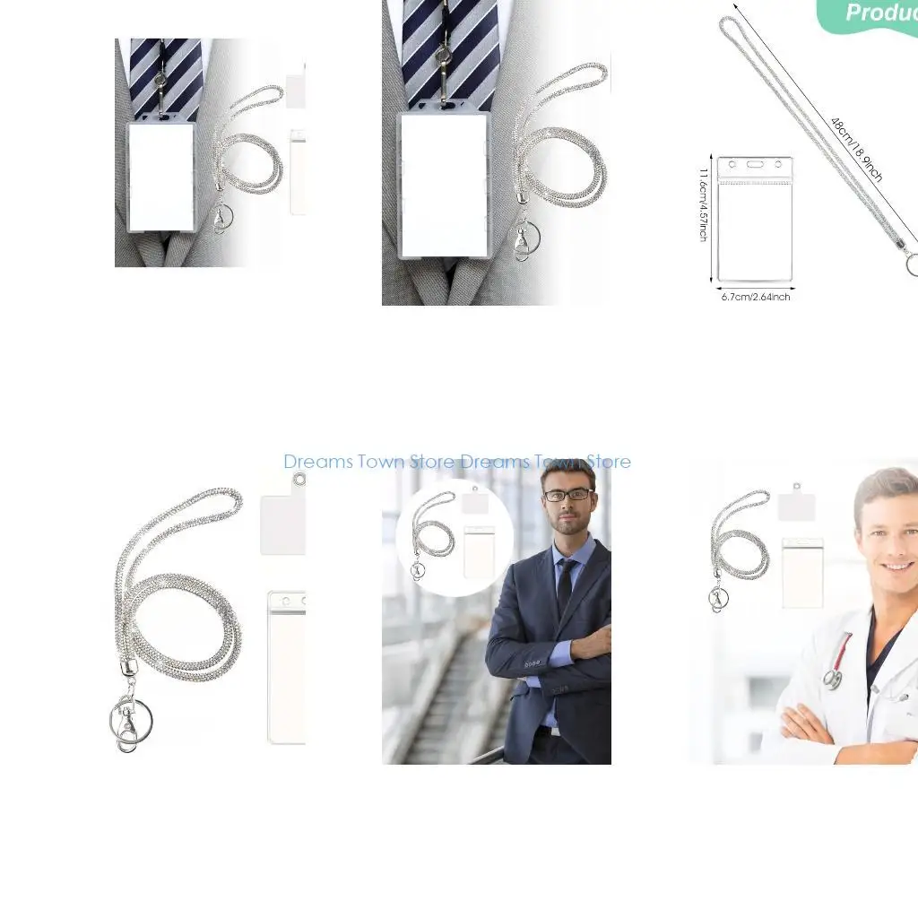 HX6A Lanyard with Badge Card Holder for Badge Holder Keychain Rhinestones Lanyard with Double Side Clear Vertical Card Holder
HX6A Lanyard with Badge Card Holder for Badge Holder Keychain Rhinestones Lanyard with Double Side Clear Vertical Card Holder