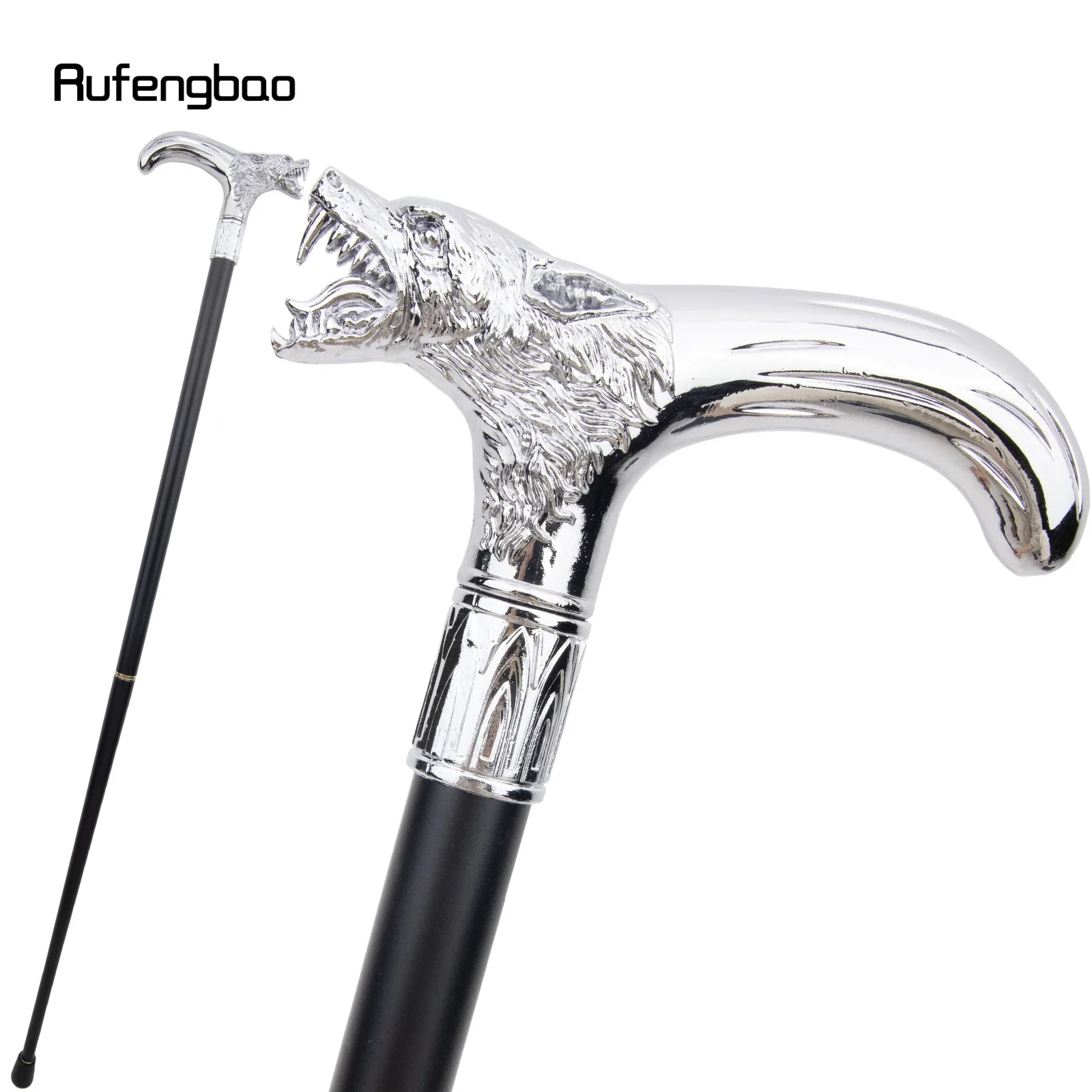 White Wolf Head Biting Walking Cane Fashion Decorative Walking Stick Gentleman Elegant Cosplay Cane Knob Crosier 92cm 
White Wolf Head Biting Walking Cane Fashion Decorative Walking Stick Gentleman Elegant Cosplay Cane Knob Crosier 92cm