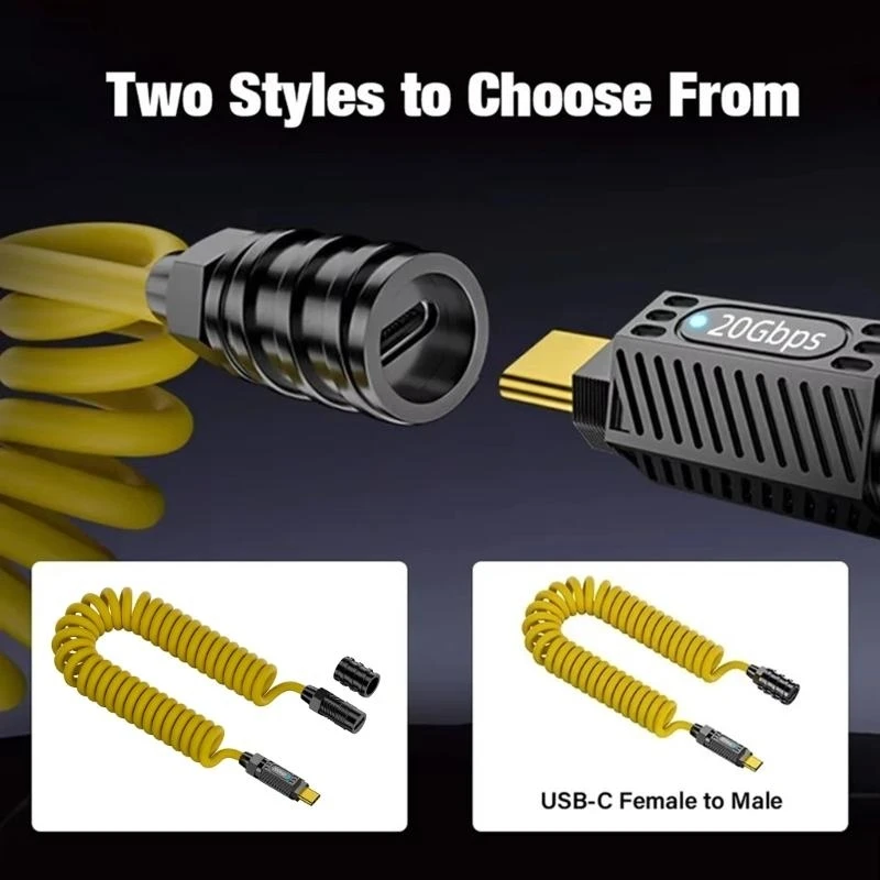 USB 3,2 20 Гбит / с USB C к USB C Spring УТВЕРЖДЕНИЕ PD3.1 140W Силиконовые передачи данных Передача данных быстро зарядка k1kf
USB 3,2 20 Гбит / с USB C к USB C Spring УТВЕРЖДЕНИЕ PD3.1 140W Силиконовые передачи данных Передача данных быстро зарядка k1kf