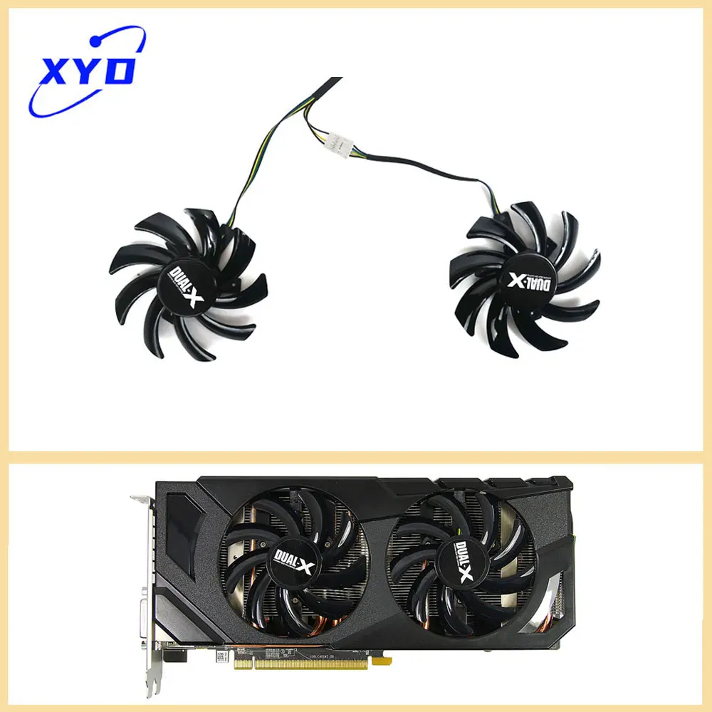 Новый двойной вентилятор-кулер, замена для Sapphire R9 270X 280X HD7870 HD7950 HD6850, охлаждающие вентиляторы для видеокарты 85 мм FD7010H12S 4PIN
Новый двойной вентилятор-кулер, замена для Sapphire R9 270X 280X HD7870 HD7950 HD6850, охлаждающие вентиляторы для видеокарты 85 мм FD7010H12S 4PIN