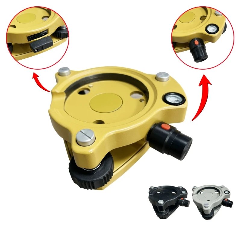 Yellow, Grey, Black 5/8X11 Thread Tribrach with Laser Adjustable Plummet for Topcon for Sokkia Total Surveying Station Level
Yellow, Grey, Black 5/8X11 Thread Tribrach with Laser Adjustable Plummet for Topcon for Sokkia Total Surveying Station Level