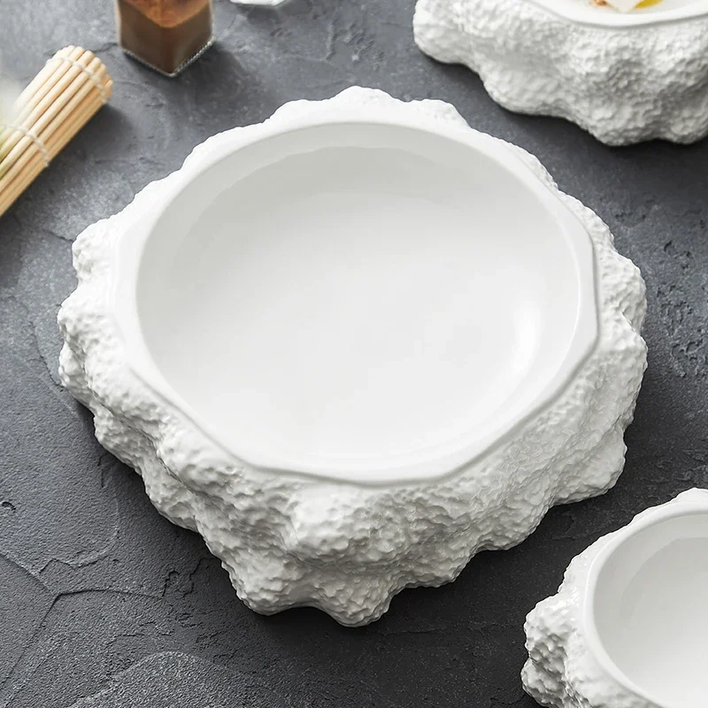 Белая двухслойная керамическая тарелка в западном стиле для столовой, изоляционная салатница специальной формы, десертная закуска, посуда, посуда
Белая двухслойная керамическая тарелка в западном стиле для столовой, изоляционная салатница специальной формы, десертная закуска, посуда, посуда
