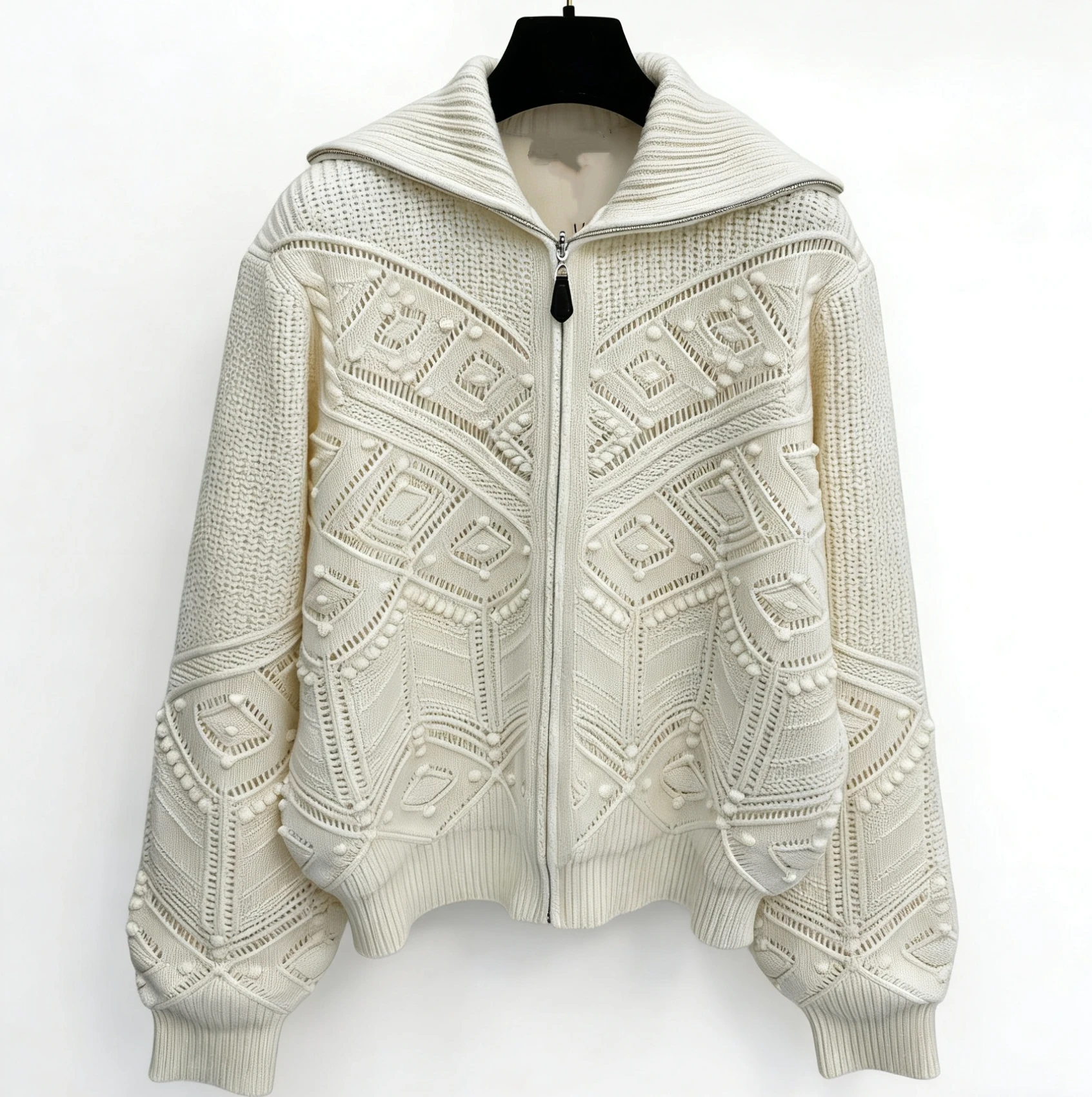 Luxury High-End LP Holiday Series 100 Pure Cashmere Geometric Embroidery Hand Hooked Texture 3D Shape 740 Cashmere Sweater
Luxury High-End LP Holiday Series 100 Pure Cashmere Geometric Embroidery Hand Hooked Texture 3D Shape 740 Cashmere Sweater